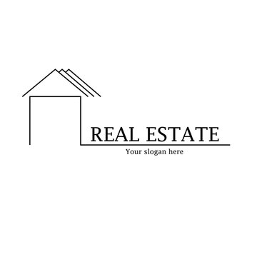 Real estate logo on the white background