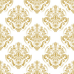 Seamless classic golden pattern. Traditional orient ornament