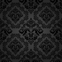 Seamless classic dark pattern. Traditional orient ornament