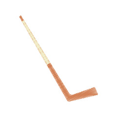 wooden hockey stick icon image vector illustration design 