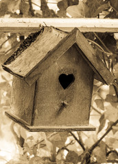 wooden birdhouse