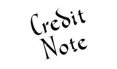 Credit Note rubber stamp. Grunge design with dust scratches. Effects can be easily removed for a clean, crisp look. Color is easily changed.