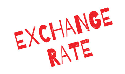 Exchange Rate rubber stamp. Grunge design with dust scratches. Effects can be easily removed for a clean, crisp look. Color is easily changed.