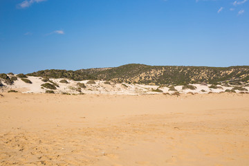 Fototapeta na wymiar Golden Beach in Cyprus, Karpas Peninsula, North Cyprus.