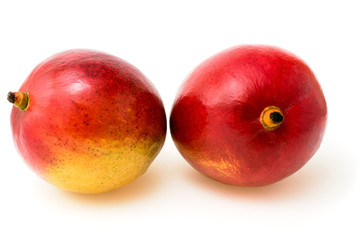 Two ripe mangoes