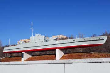 Naklejka premium Fighting Armoured boat BK-13