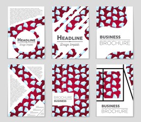 Obraz premium Abstract vector layout background set. For art template design, list, page, mockup brochure theme style, banner, idea, cover, booklet, print, flyer, book, blank, card, ad, sign, sheet,, a4.
