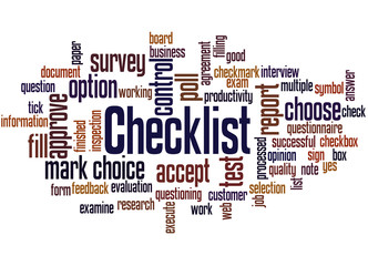 Checklist, word cloud concept 2