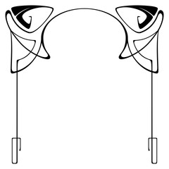 Vector art deco frame.