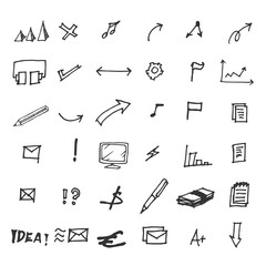 Business doodles sketch eps10 vector