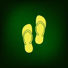 Simple flip flops icon