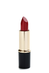 Red lipstick isolated on a white