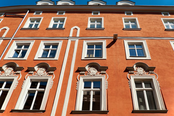 Fototapeta na wymiar A tenement house in Krakow, Poland