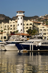Yacht's sit at Cabo san Lucas Marina