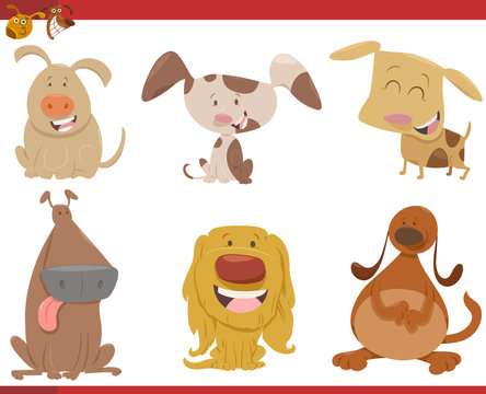 dog animal characters set
