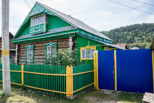 Colorful Urral Mountain secret town in Russia