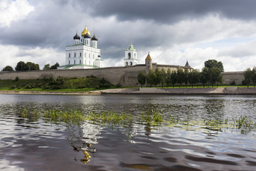 View of the Trinity Cathedral in the Pskov Kremlin