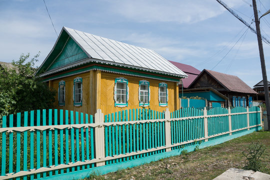 Colorful Urral Mountain secret town in Russia