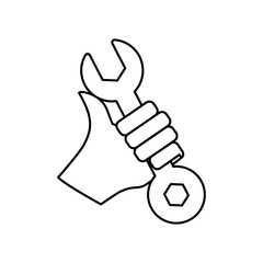 Construction tool equipment icon vector illustration graphic design