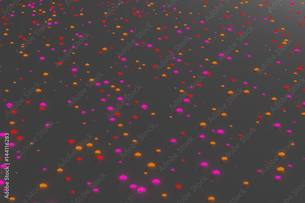 Poster abstract background with glowing elements and shadow.3d render.
