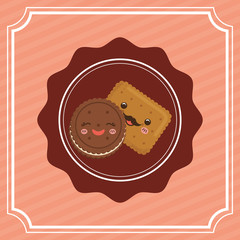 Sweet dessert cartoon icon vector illustration graphic design