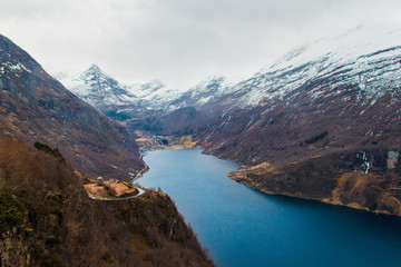 Naklejka na ściany i meble Fjords in Norway