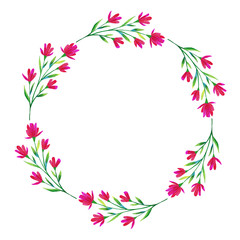 Illustrated Floral Wreath