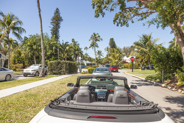 Convertible car in Naples, Florida