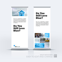 Abstract business vector set of modern roll Up Banner stand desi
