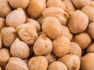 raw chickpea close up