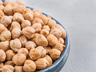raw chickpea close up
