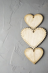 Wooden hearts