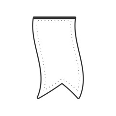 ribbon decoration banner outline vector illustration eps 10