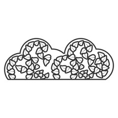 cloud organic food sticker outline vector illustration eps 10