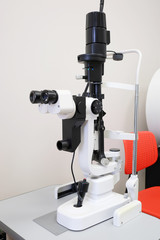 oculare of medical equipment of ophthalmologist