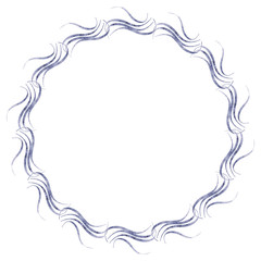 Round decorative frame. Vector clip art.