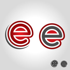 letter e logo, icon and symbol vector illustration