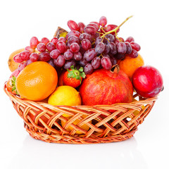 fruits isolated on white background. Fresh fruits