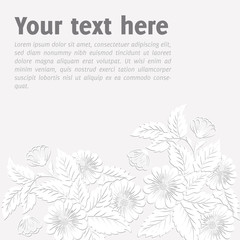 Vector floral design elements for page decoration