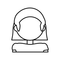 head woman female outline vector illustration eps 10