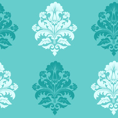Vector damask seamless pattern element. Classical luxury old fashioned damask ornament, royal victorian seamless texture for wallpapers, textile, wrapping. Exquisite floral baroque template.
