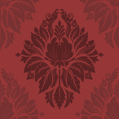 Vector damask seamless pattern element. Classical luxury old fashioned damask ornament, royal victorian seamless texture for wallpapers, textile, wrapping. Exquisite floral baroque template.