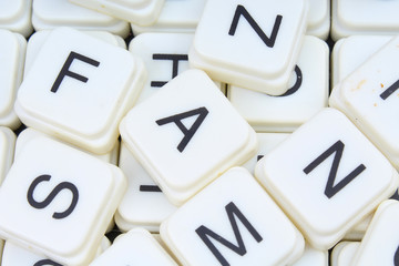 Letters. Letter blocks. Start learning at school.