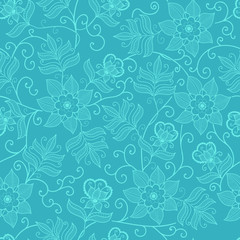 Vector flower seamless pattern element. Elegant texture for backgrounds. Classical luxury old fashioned floral ornament, seamless texture for wallpapers, textile, wrapping.