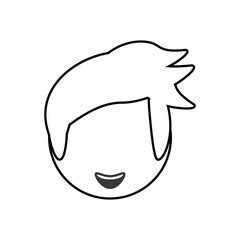 head boy male outline vector illustration eps 10