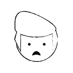 sketch father man sad image vector illustration eps 10