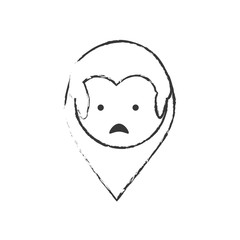 skecth mother sad face vector illustration eps 10