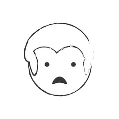 Obraz na płótnie Canvas sketch man male sad face vector illustration eps 10