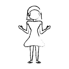 skecth mother faceless image vector illustration eps 10