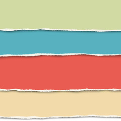 Torn color paper background with space for text